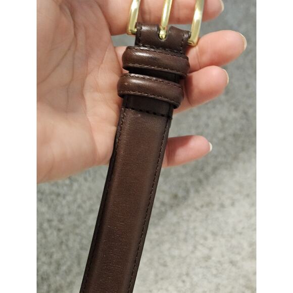 Coach Vintage Burgundy Cowhide Leather Brass Belt 3883 Size 32 main image 6